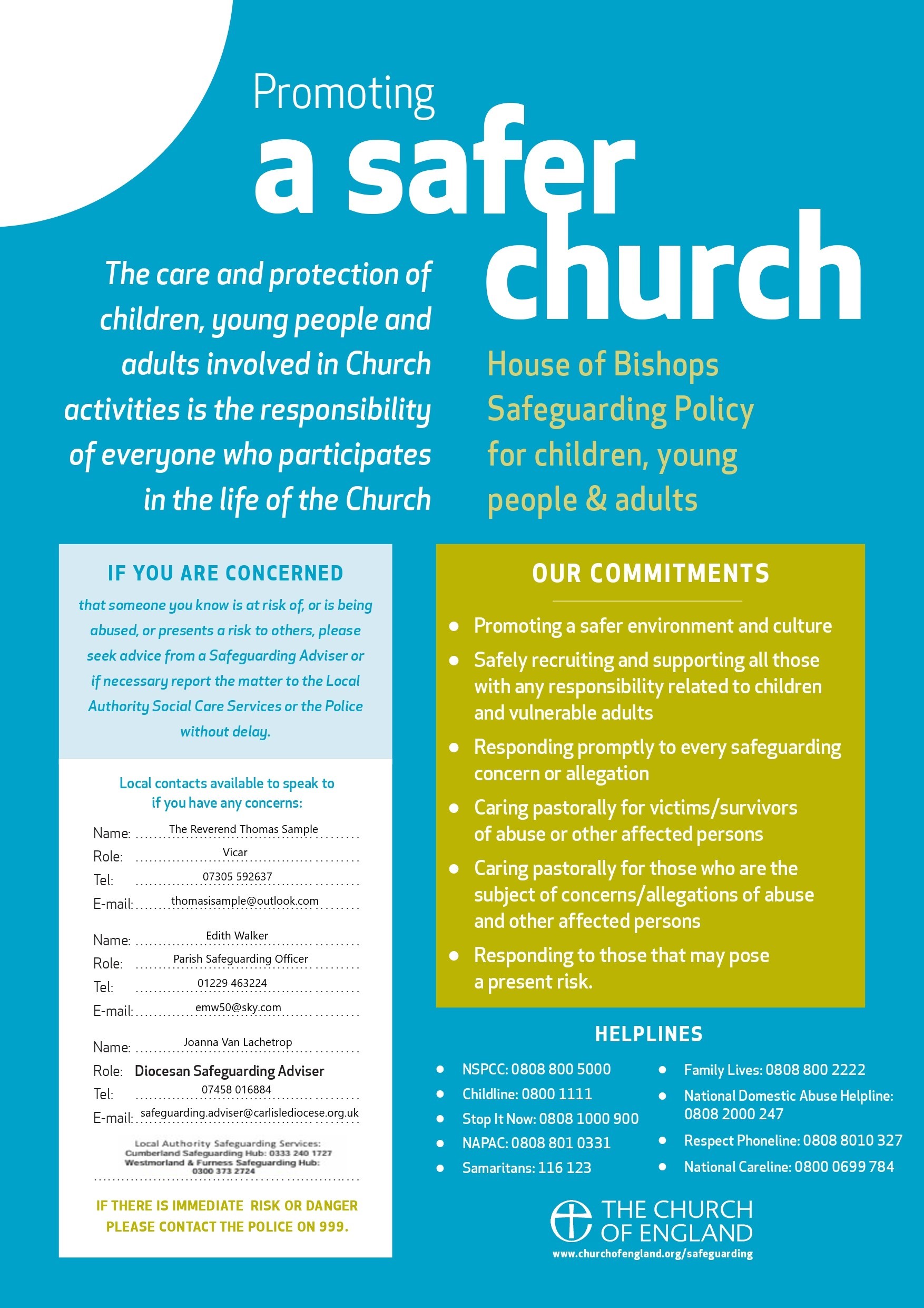 5. Promoting safer church poster